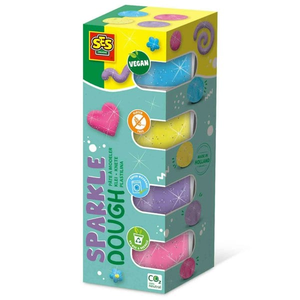 SES Creative Feel good dough - Sparkle (4x90gr)