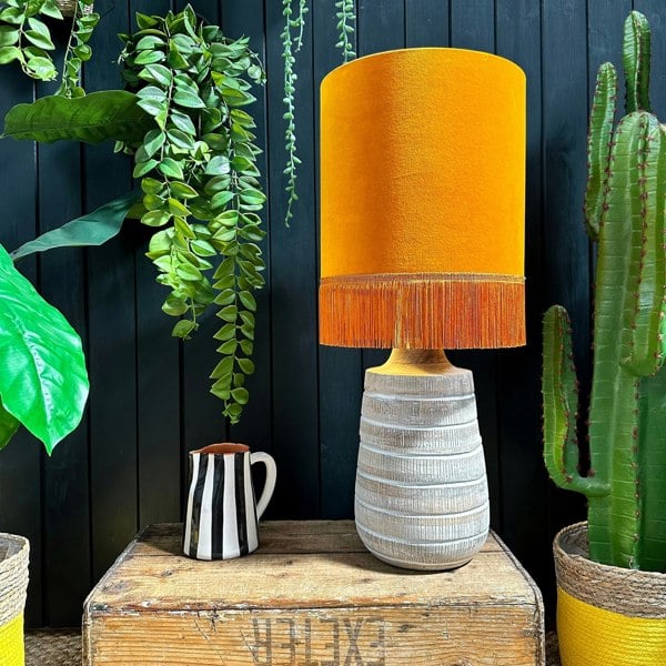 Love Frankie wooden white washed tall table lamp