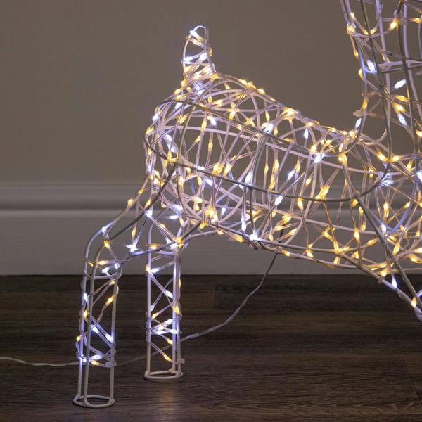 Samuel Alexander 41cm Light Up Christmas Baby Reindeer with White & Warm White Twinkling LEDs