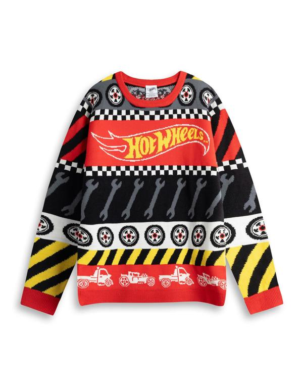 Hot Wheels Mens Multicoloured Tyre & Spanner Fairisle Christmas Jumper