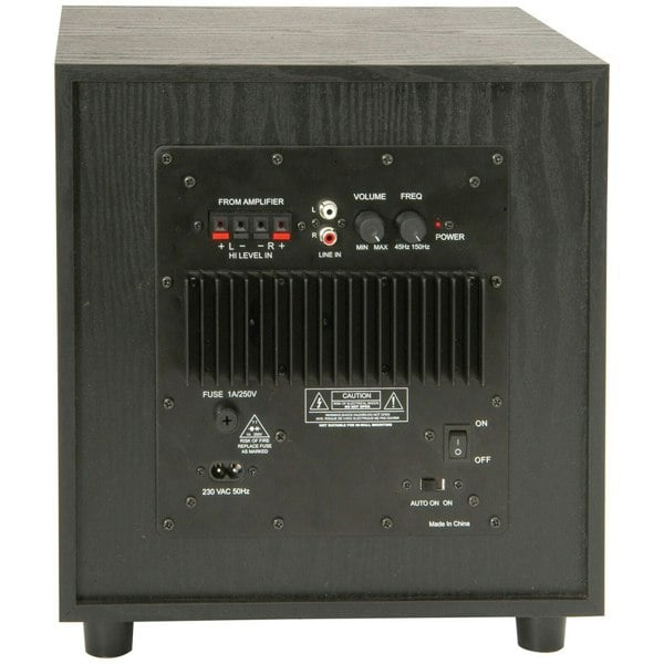 PREMIUM TV Sound System Black Wall Speakers 200W Subwoofer & Bluetooth Amp Kit