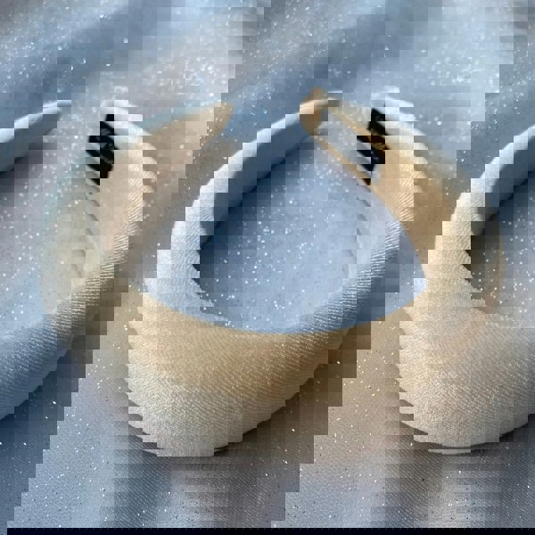 padded headband velvet in ivory 