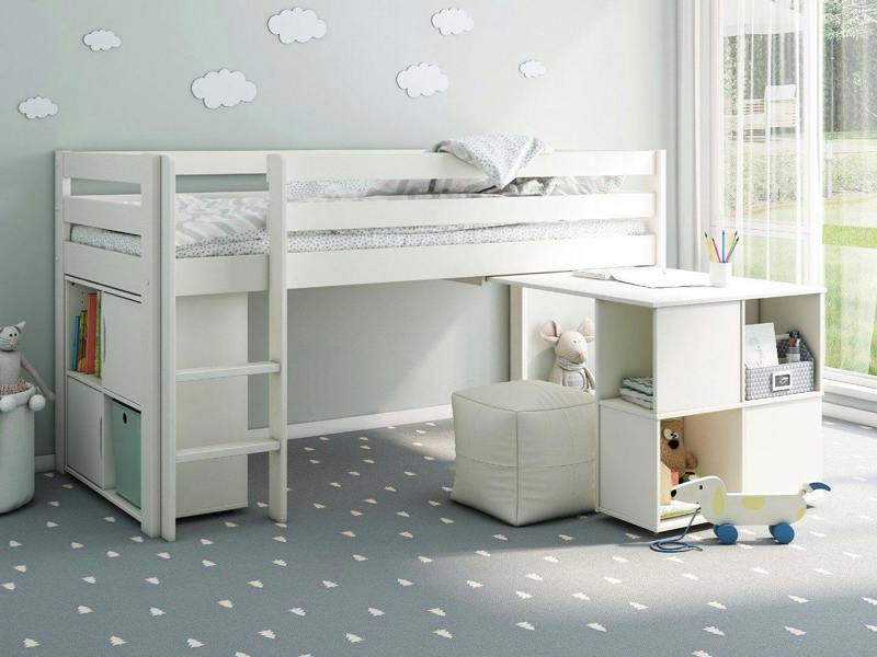 Nora Mid Sleeper Craft Cabin White