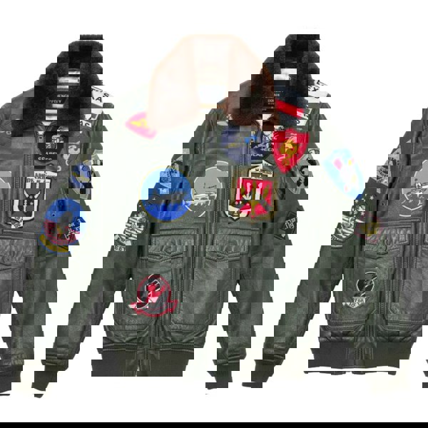 Leather Company Men's Cowhide Top Gun Maverick Leather Aviator Bomber Jacket