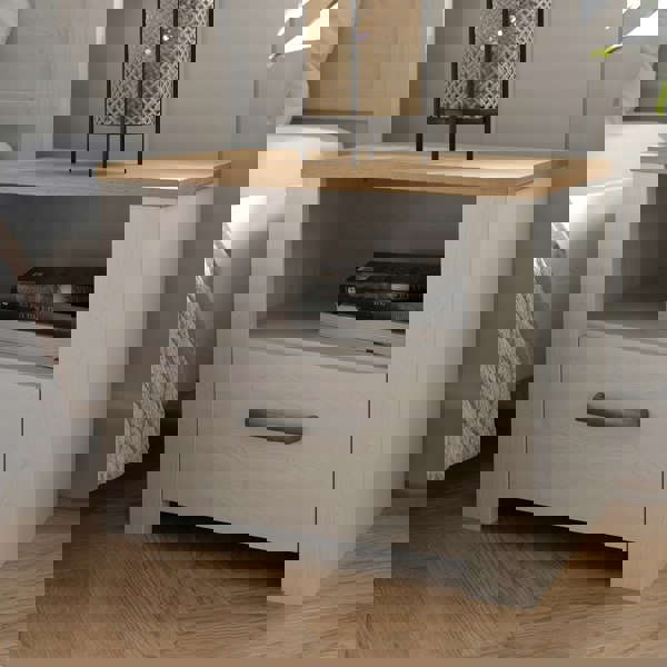 Furniture To Go Bohol 1 Drawer Bedside I n Navy Oak