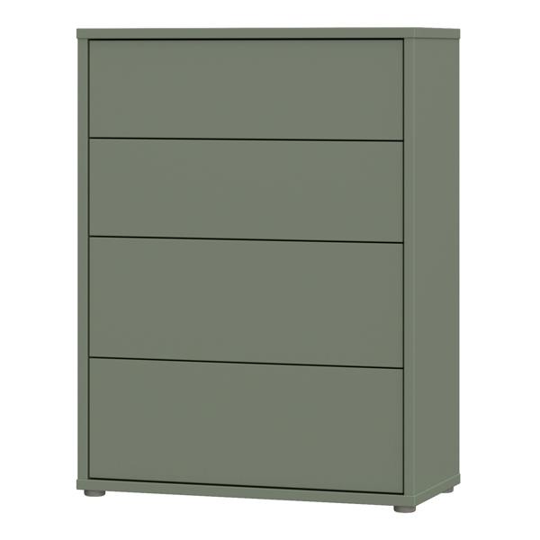 Alice Springs 4 Drawer Chest with Push-to-Open Drawers in Sage Green
