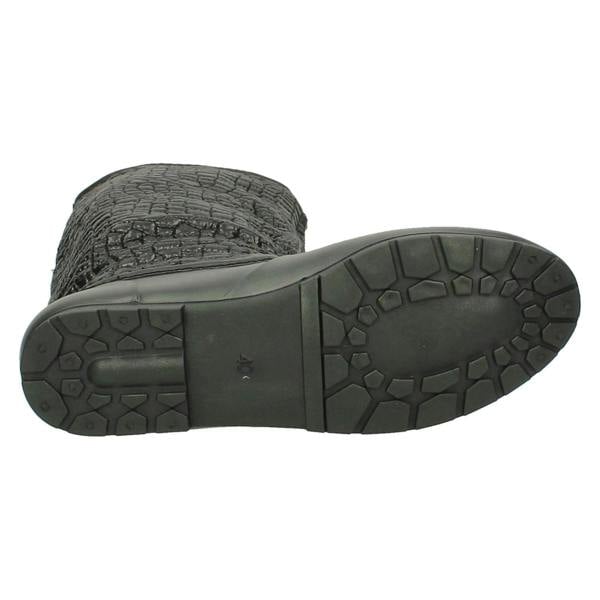 Spot On Ladies Spot On Crocodile Style Wellington Boots
