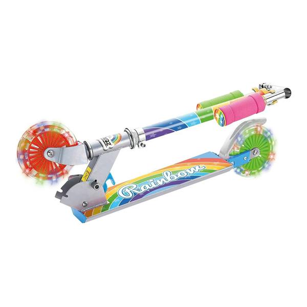 Dragodirect Rainbow 2 Wheel Scooter for Kids Light Up Wheels