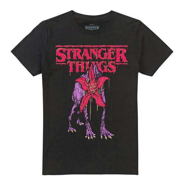 Stranger Things Unisex Adult Demodog Drip T-Shirt - Black - 