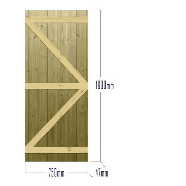[rackhams variation] gate tongue & groove semi braced flat top [h.1800 x w.options] 7