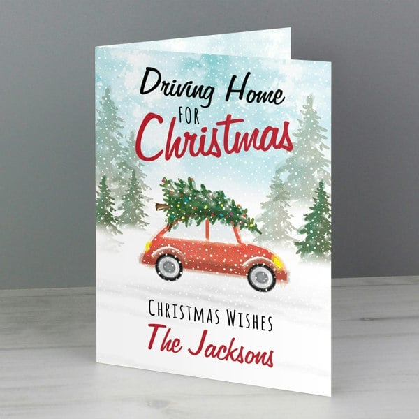 Personalised Memento Company Personalised 'Driving Home For Christmas'' Card