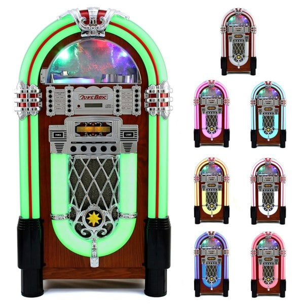Monstershop Retro Style Illuminated Jukebox Sound System