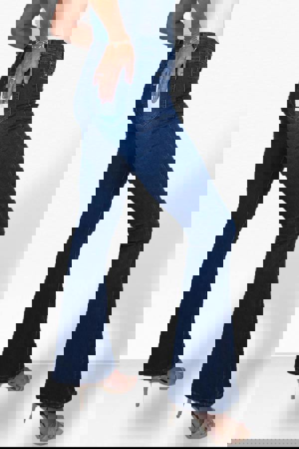 Paulo Due Womens High Rise Flared Leg Denim Jeans