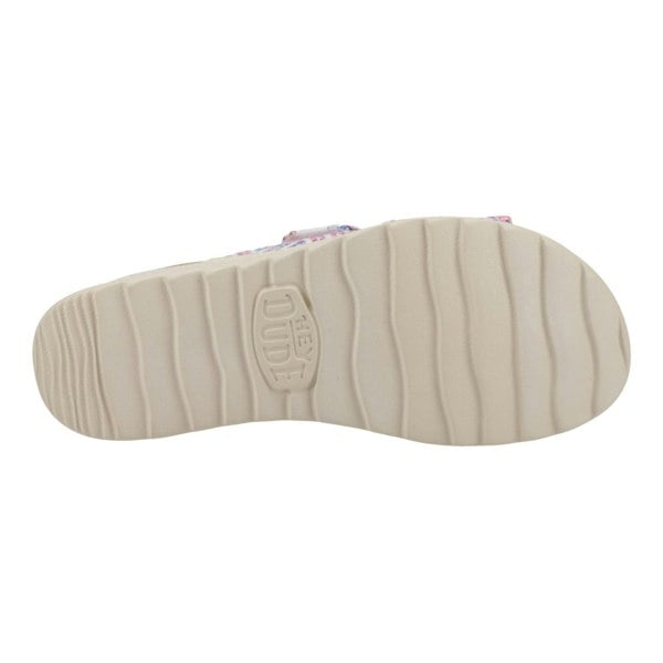 HEYDUDE Delray Slide Surf Baja Polyester Blend Women's Blue/Pink/Multi Sandals