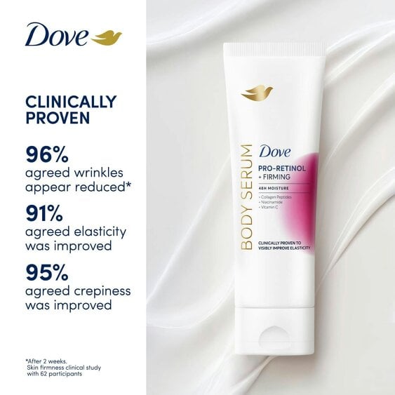 Dove Pro Retinol Firming Body Serum 6 Pack, Collagen Peptides & Vitamin, 6x200ml