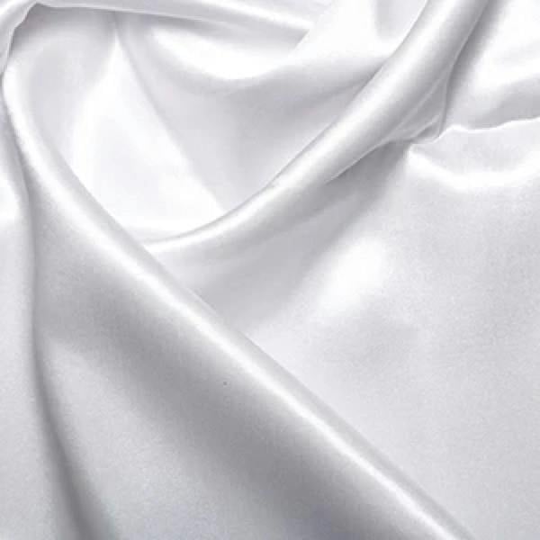 Minerva Core Range Premium Soft Liquid Satin Dressmaking Fabric per metre, 150cm / 59" Wide - White