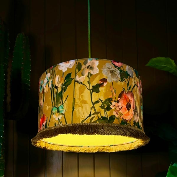 Love Frankie Woodstock lampshade honey banana lining