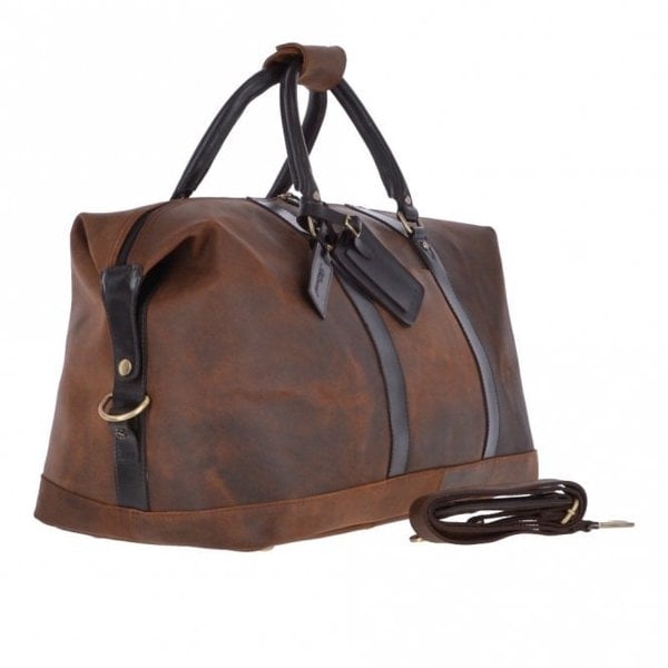 Ashwood Large Vintage Leather Travel Holdall: Marcus