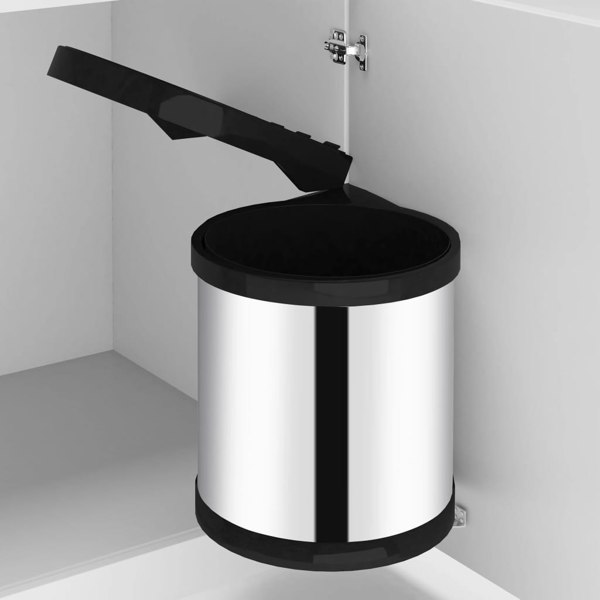 Berkfield Kitchen Built-in Dust Bin Stainless Steel 8 L