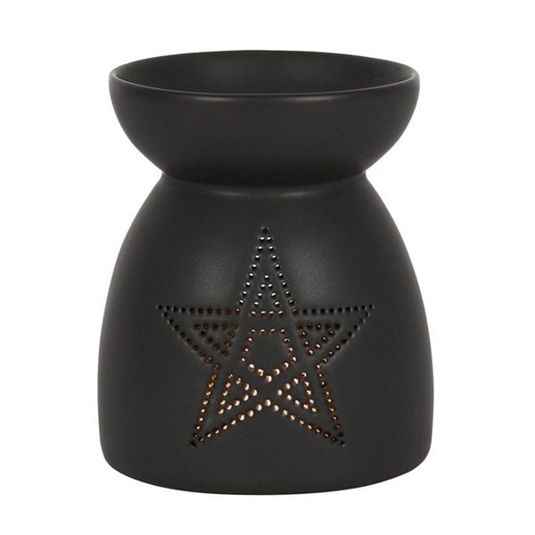 Serano Black Pentagram Cut Out Oil Burner