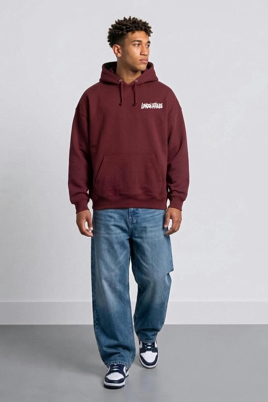 London Attitude Oversized Heavyweight City Graffiti Hoodie