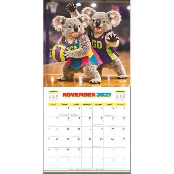 Aussie Animals Calendar 2027, Wall Calendars, Month To View, Animals, Gift