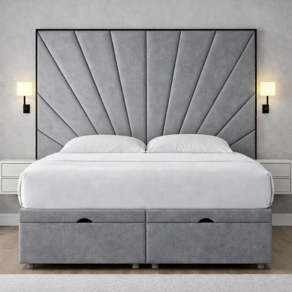 Great British Beds Mercer Divan Ottoman with Contrast Piping