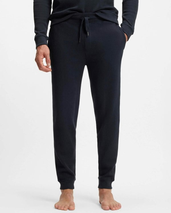BOSS Orange Structure Mens Loungewear Pants - Dark Blue 403 - CHO - Designer Mens Loungewear