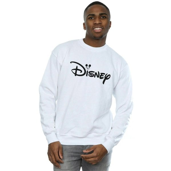 Disney Mens Mickey Mouse Head Logo Sweatshirt - White