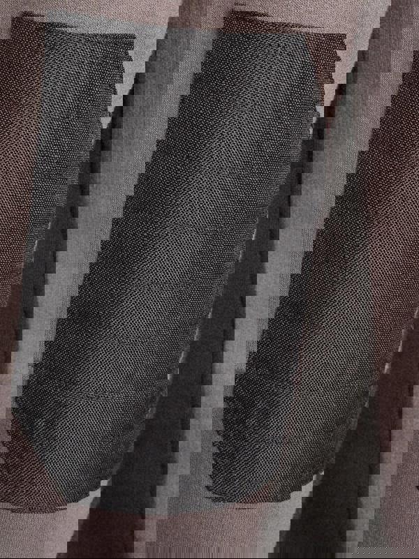 JCB Crew Trade Mens Work Pull Over Sweat Shirt, close-up view of the sleeve showcasing a black padded elbow patch on a grey fabric shirt.