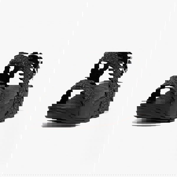 FitFlop LULU GLITTER Womens Back-Strap Sandals Black Glitter