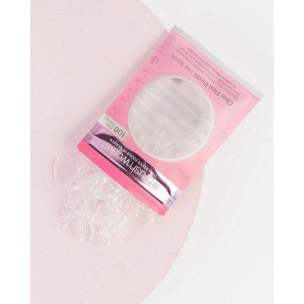 Brushworks Clear Flexi Elastic Hair Bands - 100 Pieces