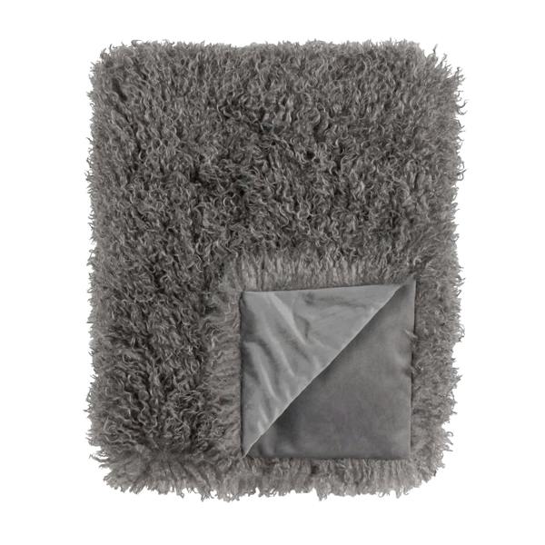 Furn Rowan Faux Fur Throw - Grey - 