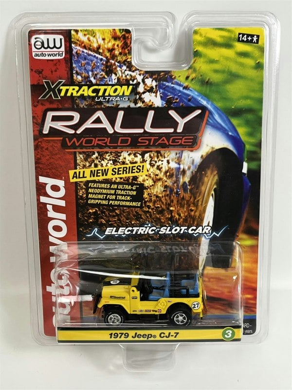 Auto World Slot Cars 1979 Jeep CJ-7 #27 HO Scale Slot Car X Traction Rally Auto World SC380-3d