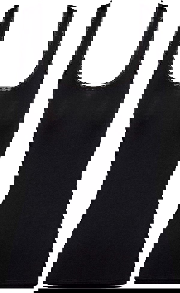 Sloggi - Go 2 - Pack Stretch Tank Tops, Black - Boxers - and - Briefs.net