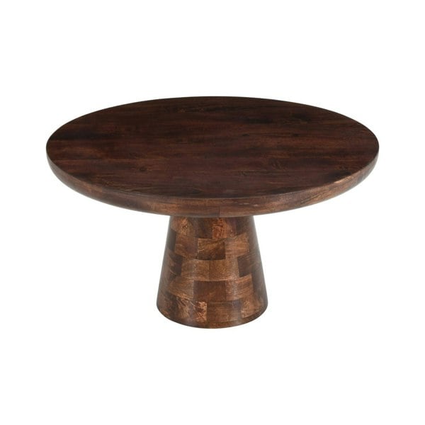 IH Design Monco Dark Mango Wood Round Coffee Table