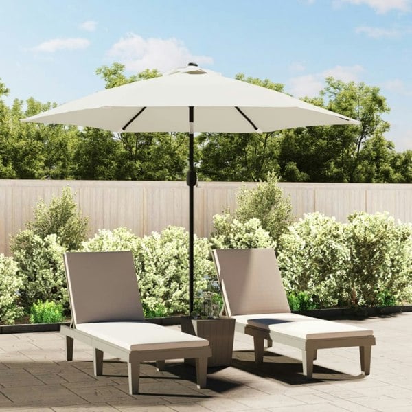 Berkfield Replacement Fabric for Outdoor Parasol Sand White 300 cm
