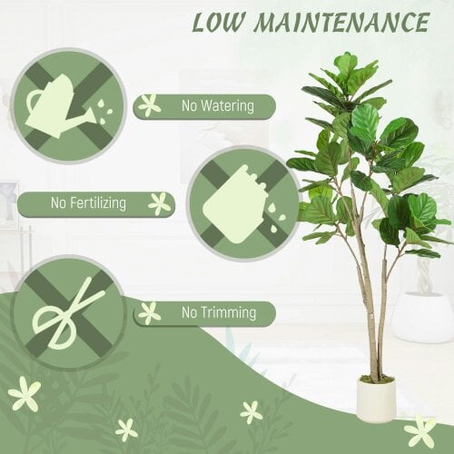 Wyld Haus Laha Artificial Ficus Style Indoor Tree In Green 150cm