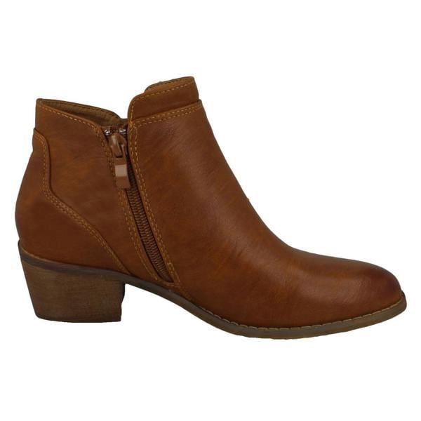 Spot On Ladies Spot On Mid Heel Ankle Boots F51137