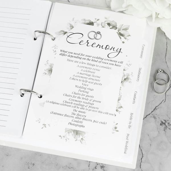 Personalised Floral Watercolour Wedding Planner - product in use