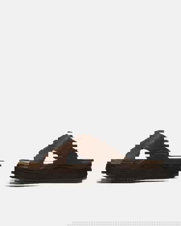 Timberland Casco Cove Cross Strap Full Grain Leather Mens Sandals - Dark Brown | CHO | Designer Mens Sandals