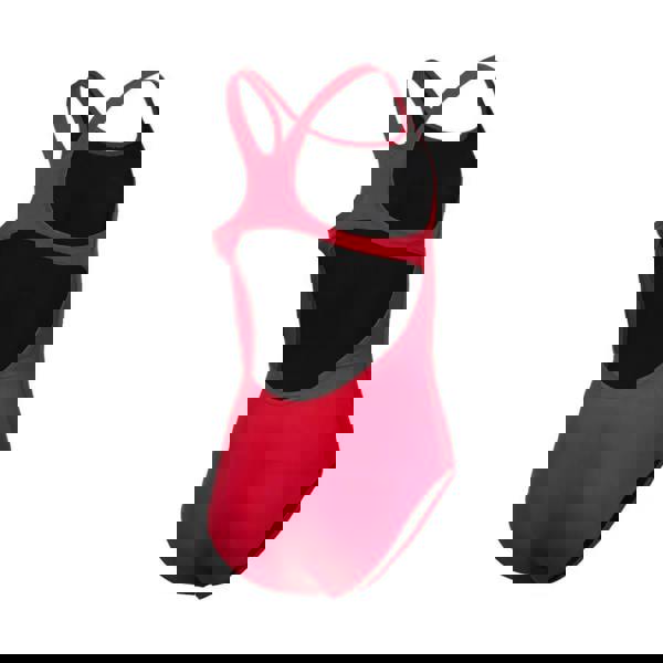 Red and black Arena Girls Team Swim Pro Solid racerback swimsuit