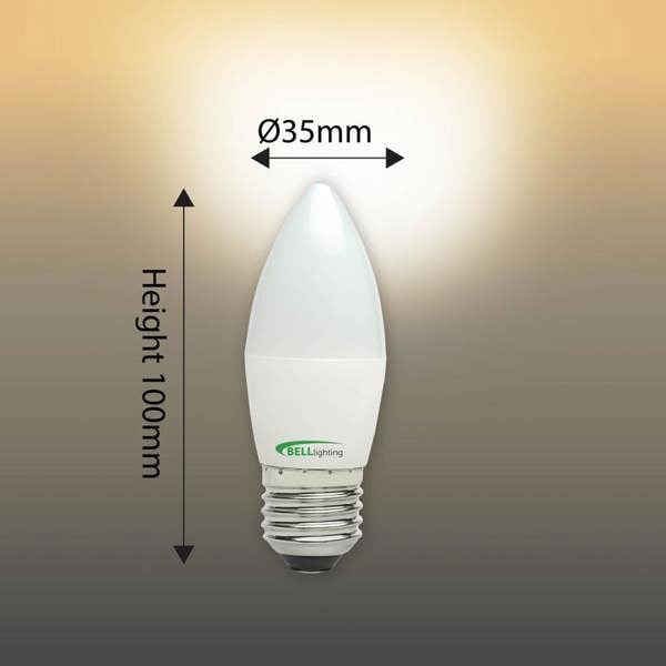 BELL Lighting E27 Edison Screw LED Candle 4.7W Energy Saving Light Bulbs