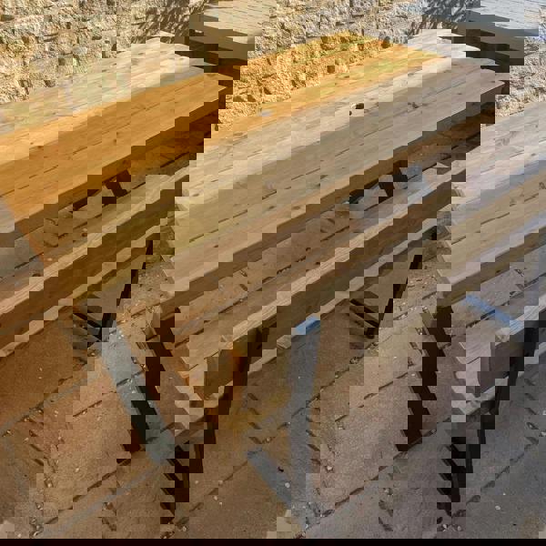 TRL Furniture Chunky Outdoor Bench with Back