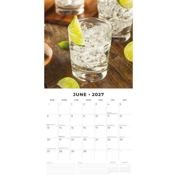 Gin O'Clock Calendar 2027, Wall Calendars, Month To View, Lifestyle, Gift