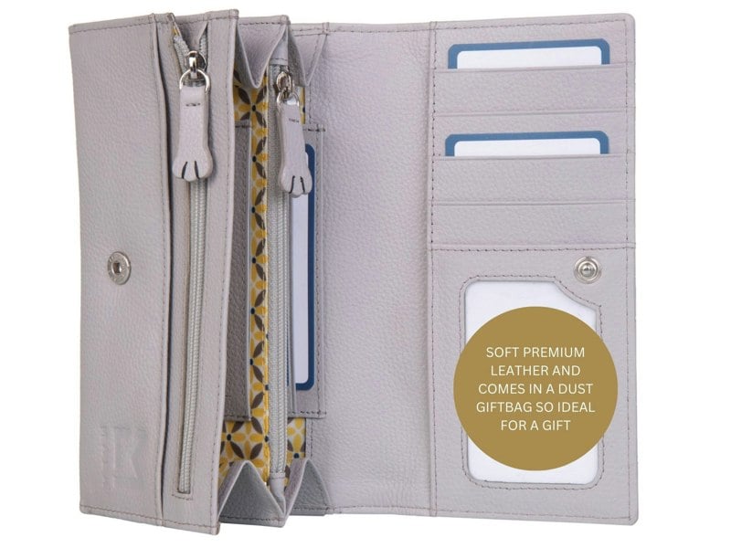 Mala Leather Santorini Cats RFID Matinee Leather Purse