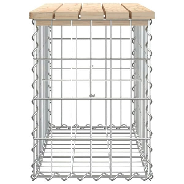 Berkfield Garden Bench Gabion Design 63x31.5x42 cm Solid Wood Pine
