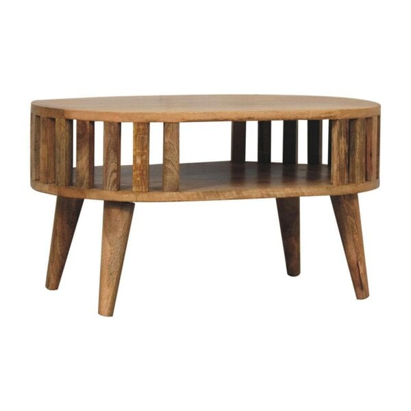 Wyld Haus Varenna Natural Mango Wood Slatted Coffee Table