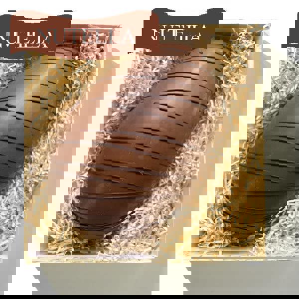 CHOC ON CHOC Giant Nutella and Candyfloss Easter Egg Half