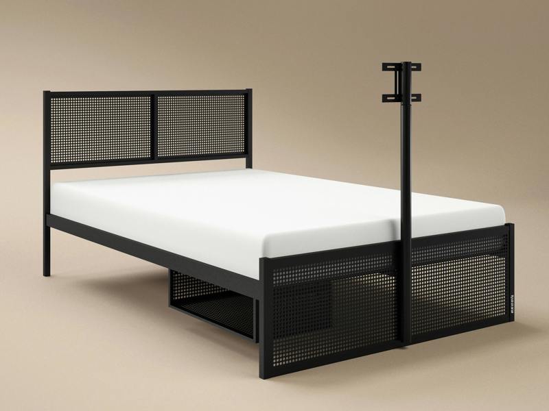 Recoil Kage Metal TV Bed with Storage & LED Black